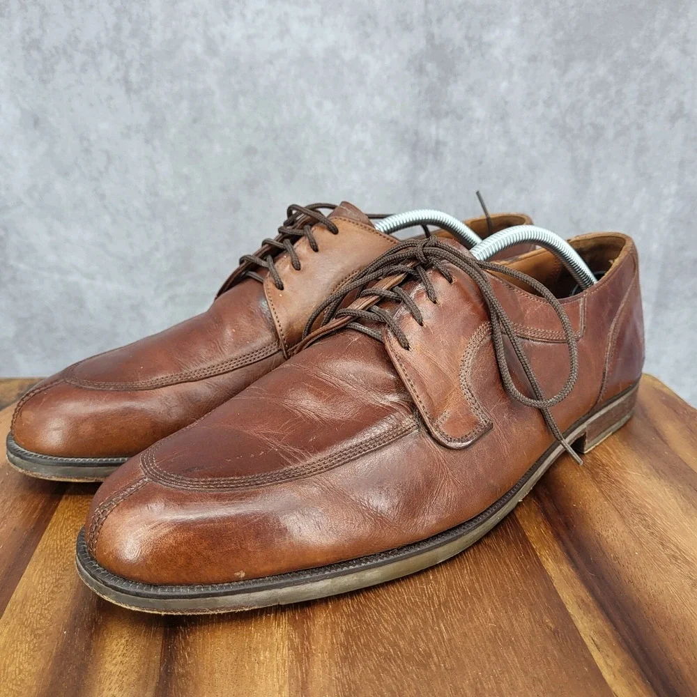 Bostonian Elements‎ Oxford Shoes Mens 12 M Brown Leather Dress Shoes USA Derby